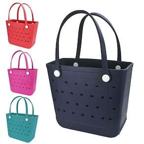 Bolsa de praia Juyeesm, borracha impermeável, lavável, tamanho médio