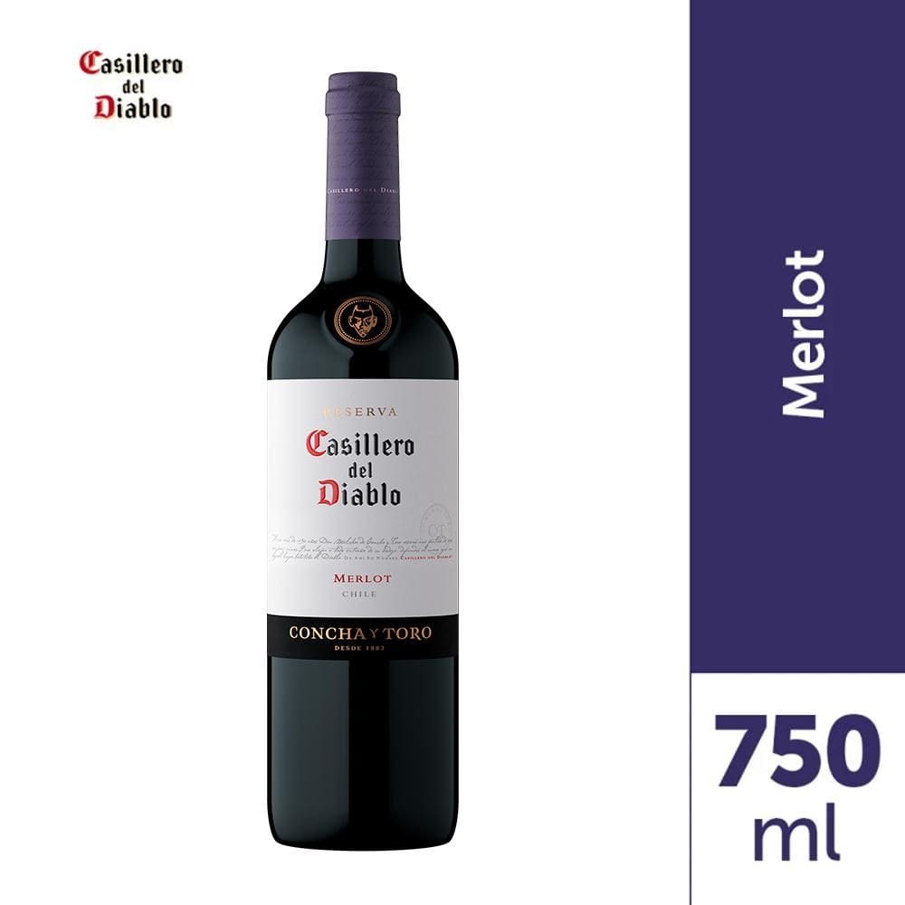 Vinho Chileno Casillero Del Diablo Merlot - 750ML