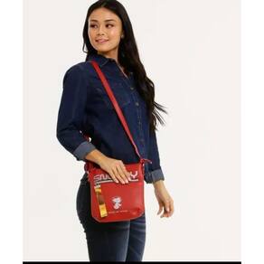 Bolsa tranversal snoopy space vermelho