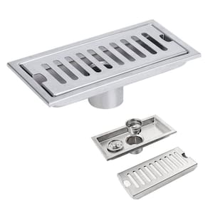 Ralo Linear Inox 30cm Banheiro Lavabo Area Externa Anti Odor Anti Inseto Piscina Quintal Resistente Higienico