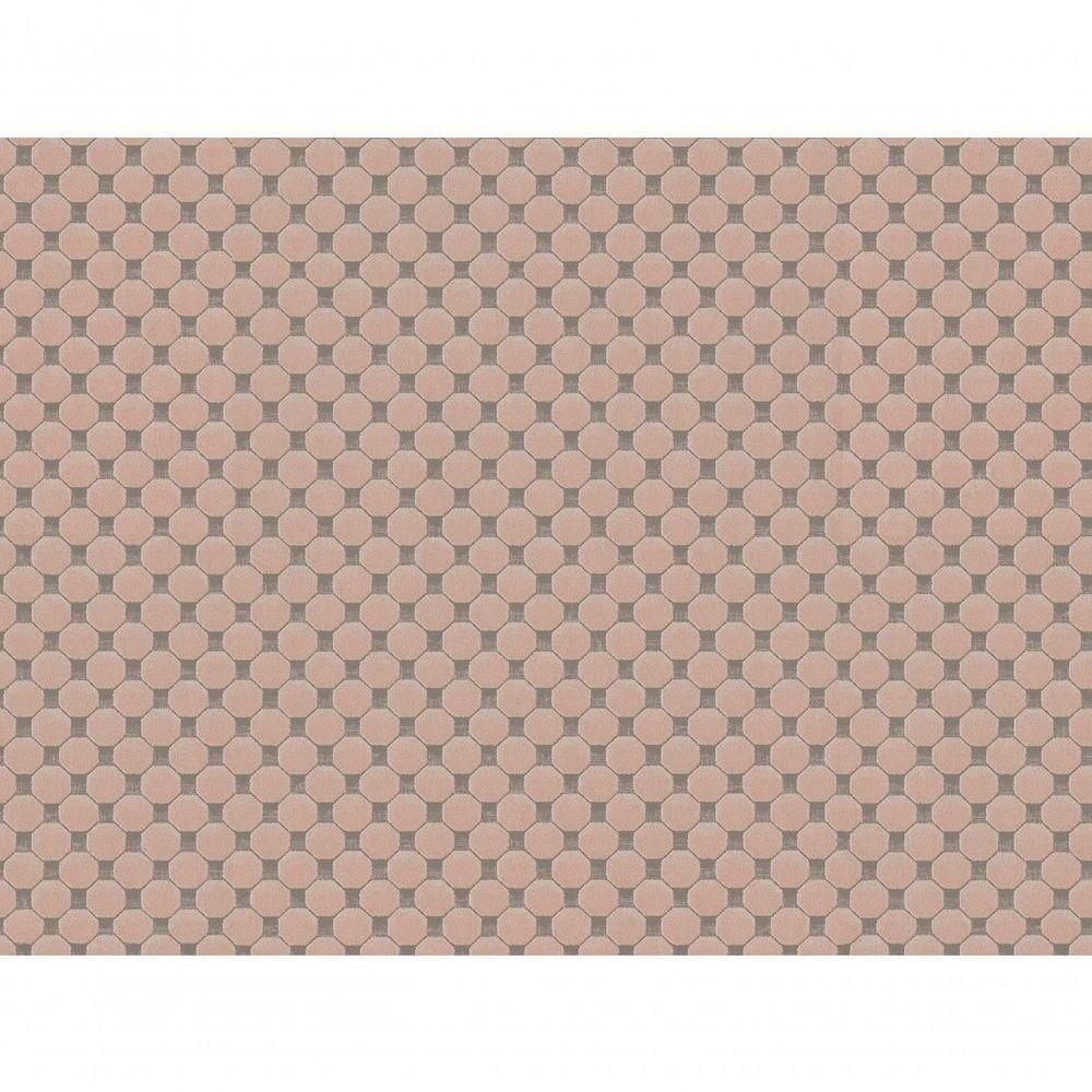 Papel De Parede Inspire Geométrico Rosé E Cinza 220964