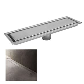 Ralo Linear Oculto 50cm Invisivel Aço Inox Banheiro Lavabo Anti Odor Higienico Resistente Seguro Anti Inseto