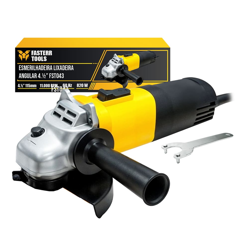 Esmerilhadeira Lixadeira Angular 110V 820W 11000 Rpm Fasterr FST043
