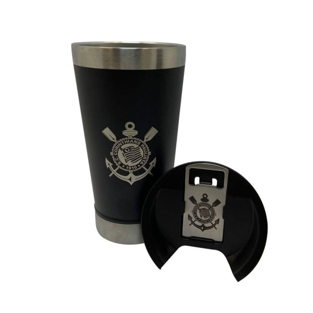 Copo Térmico Corinthians 500 ML Com Abridor - 1329