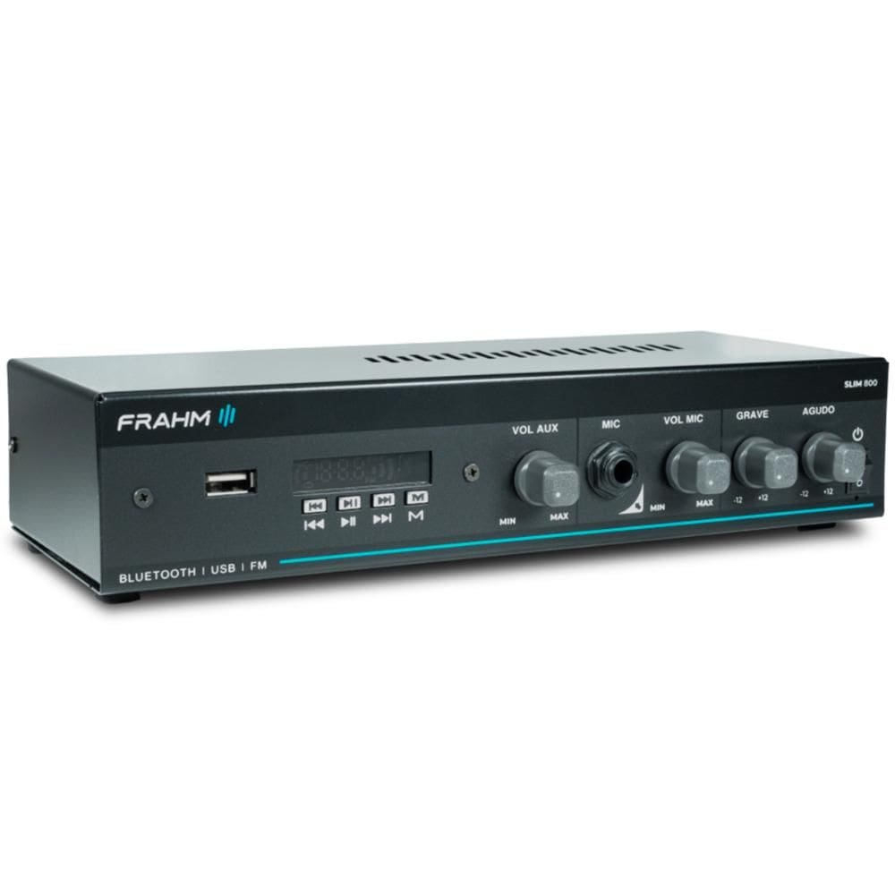 Amplificador Estereo Slim 800 G5 Bluetooth Usb Fm 40W RMS Bivolt