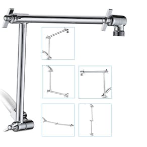 Braço de extensão de chuveiro PDPbath 16 Upgrade Solid Brass Chrome