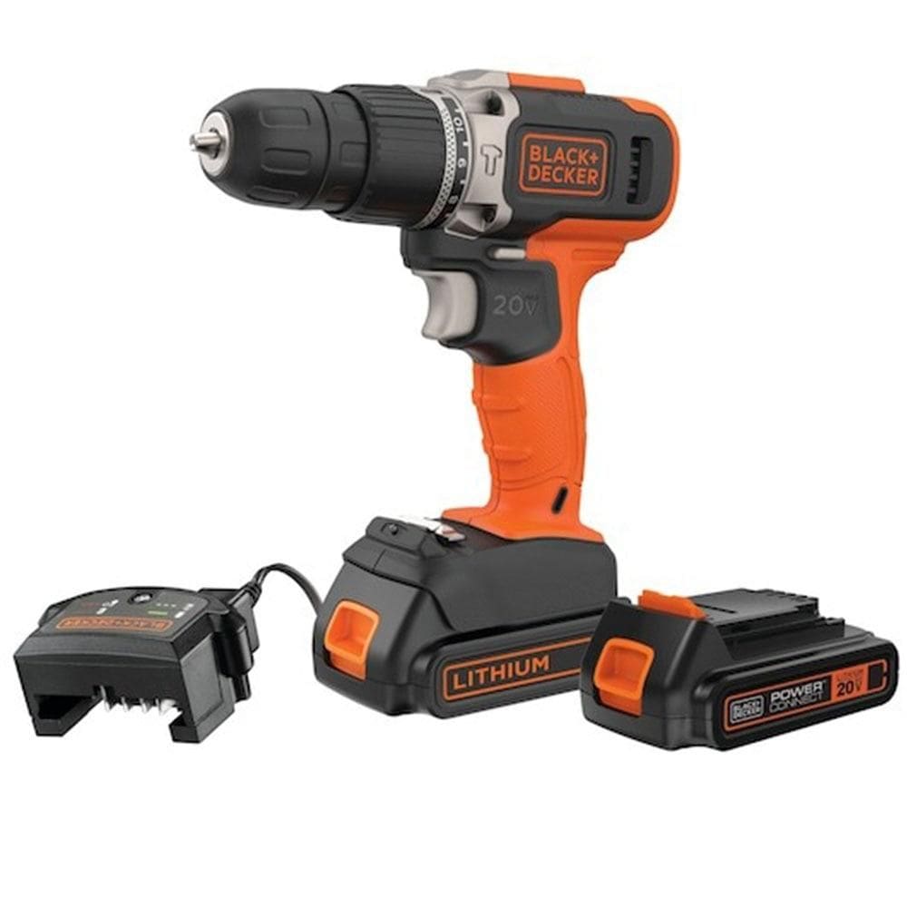 Furadeira e Parafusadeira 20v de Impacto à Bateria Black Decker BCD704C1 1BA