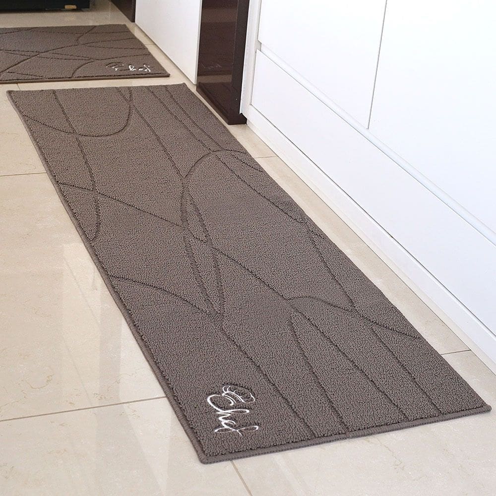 Tapete de Cozinha 100% Polipropileno Retangular Base Antiderrapante Vizapi Chef 50x160cm Castor