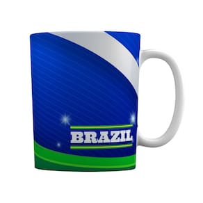 Caneca Branca Lembrancinha Presente País Brazil Brasil
