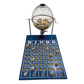 Jogo De Bingo Globo De Metal Tabuleiro Em Madeira N°2 - GB02