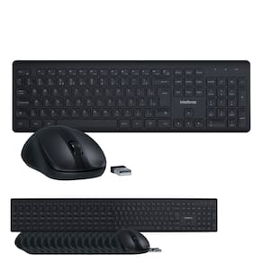 Kit Teclado e Mouse Intelbras CSI50 Sem Fio Preto - 15 Unidades
