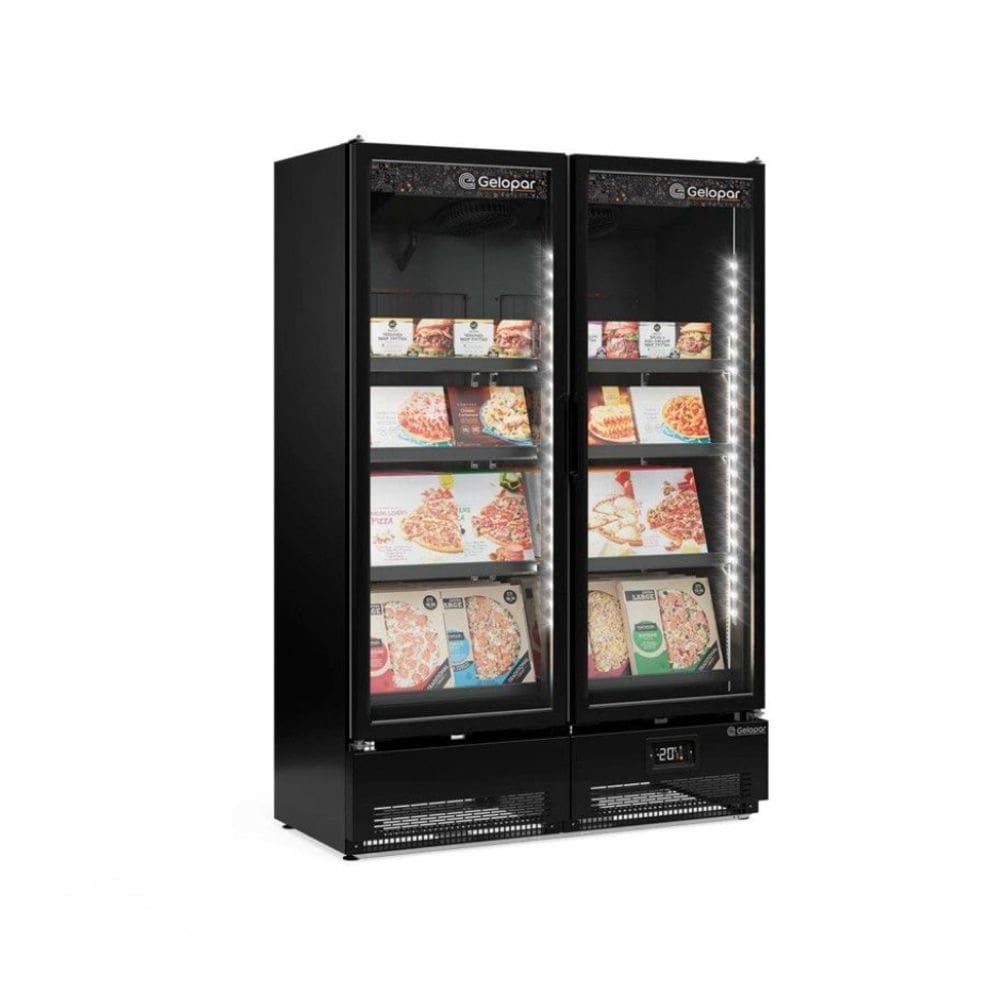 Freezer/Conservador Vertical para Congelados 957 Litros Gelopar Linha Carbono GCVC-950EL CB/PR 220v
