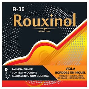 Encordoamento Viola Maxima R35 Rouxinol Bordões Em Níquel