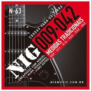 Encordoamento Guitarra Nig N-63 .009 - 042”