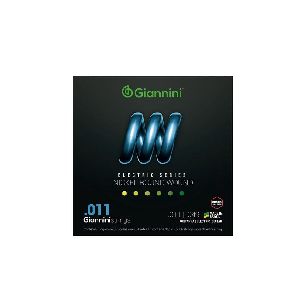 Encordoamento Corda Guitarra Giannini Nickel Round Wound 011