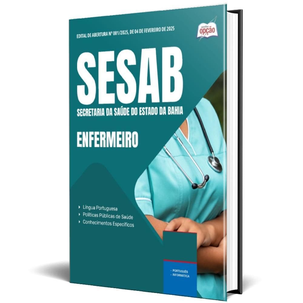 Apostila Sesab Temporários 2025 - Enfermeiro
