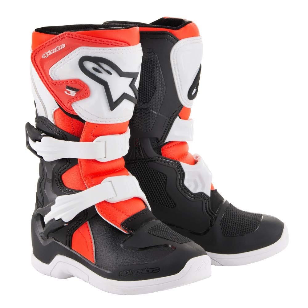 Botas Alpinestars Tech 3S pretas/brancas/vermelhas Tamanho 04