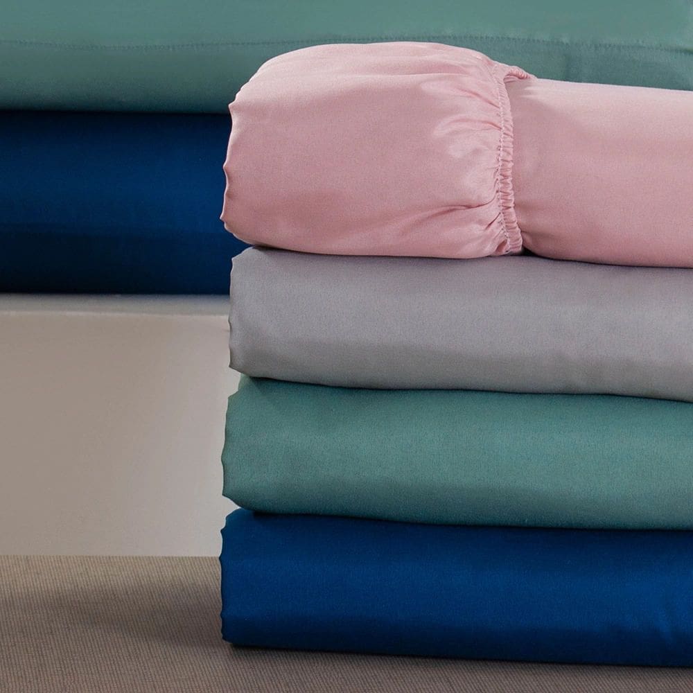 Lençol Queen Cazza com Elástico Microfibra Bege