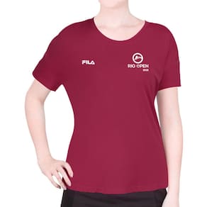 Camiseta Fila Comfort Premium Rio Open 25 Vermelha