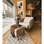 Poltrona com Puff para Sala - Jade - Decorare Móveis