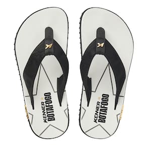 Chinelo Kenner Kivah Line Botafogo Masculino - Branco e Preto