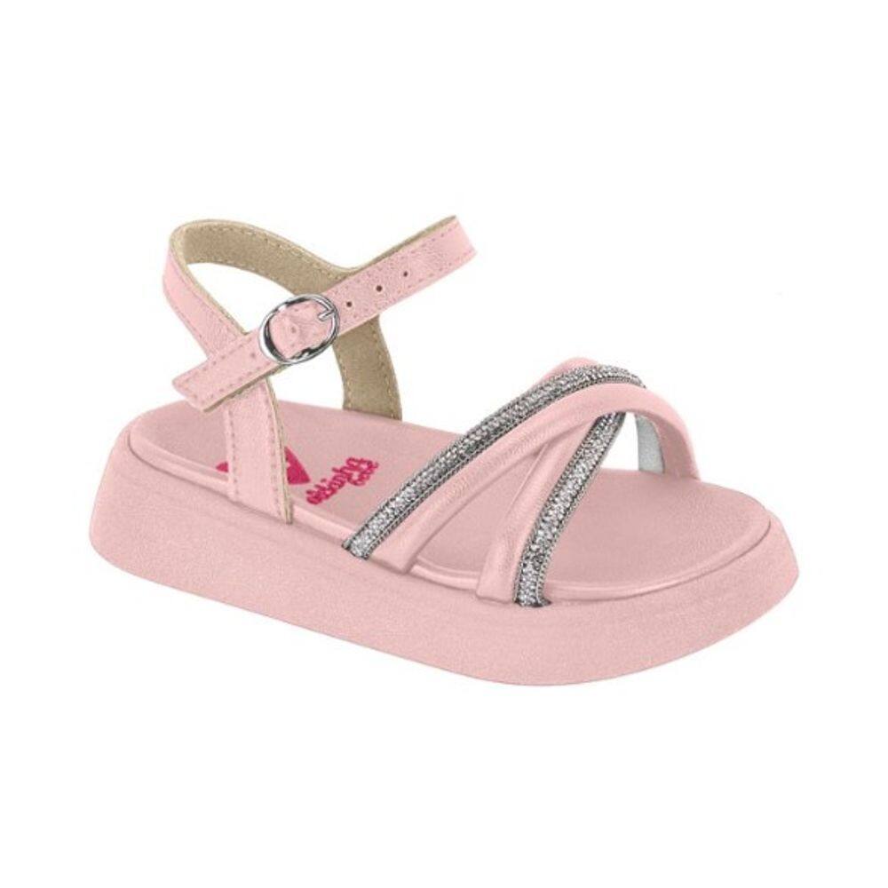 Sandália Infantil Menina Molekinha Tiras Brilhantes