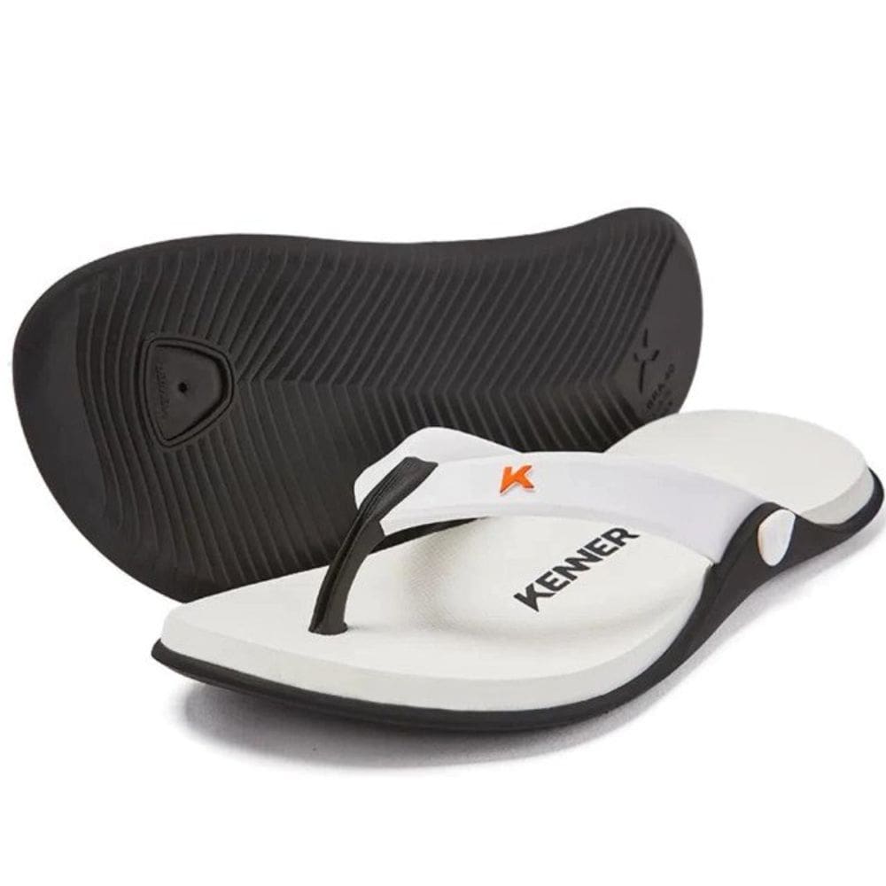 Chinelo Kenner Groove - P1 Masculino - Branco e Preto