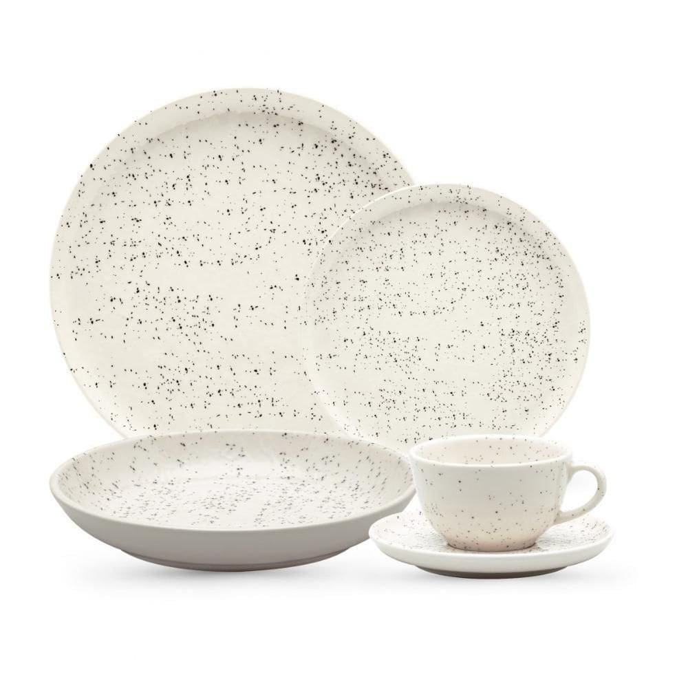 Jogo De Jantar 30 Peças Chá Chuvisco Porcelana Oxford