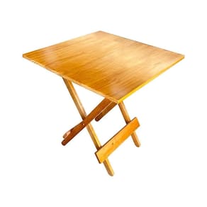 Mesa Dobrável 70x70cm Em Madeira Maciça Para Restaurantes E Lanchonetes Mel Bege