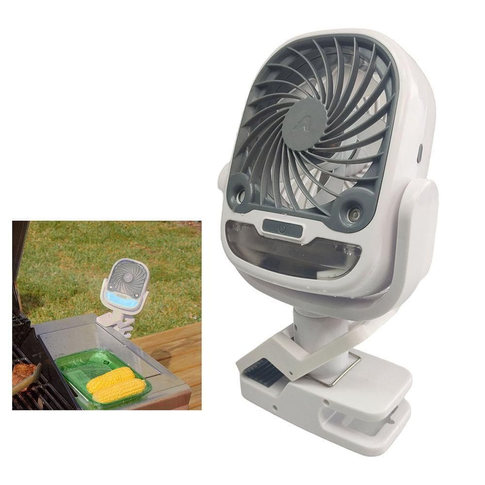 Ventilador De Mesa Bateria Recarregavel Usb 3 Velocidades Giratorio 360 Graus Portatil
