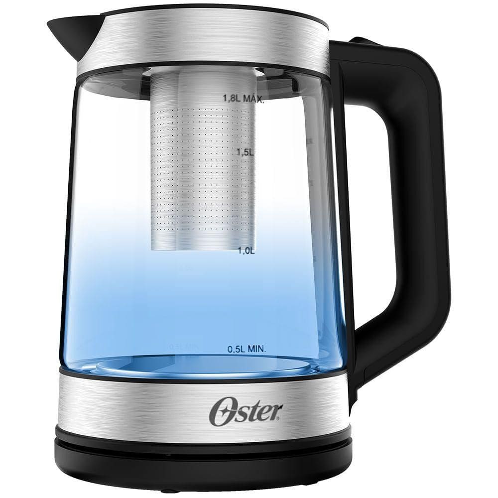 CHALEIRA ELETRICA OSTER 1850W com INFUSOR DE CHA JARRA DE VIDRO 220V