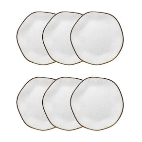 Conjunto 6 Pratos De Sobremesa 21,5 Cm Ryo Maresia Porcelana Oxford