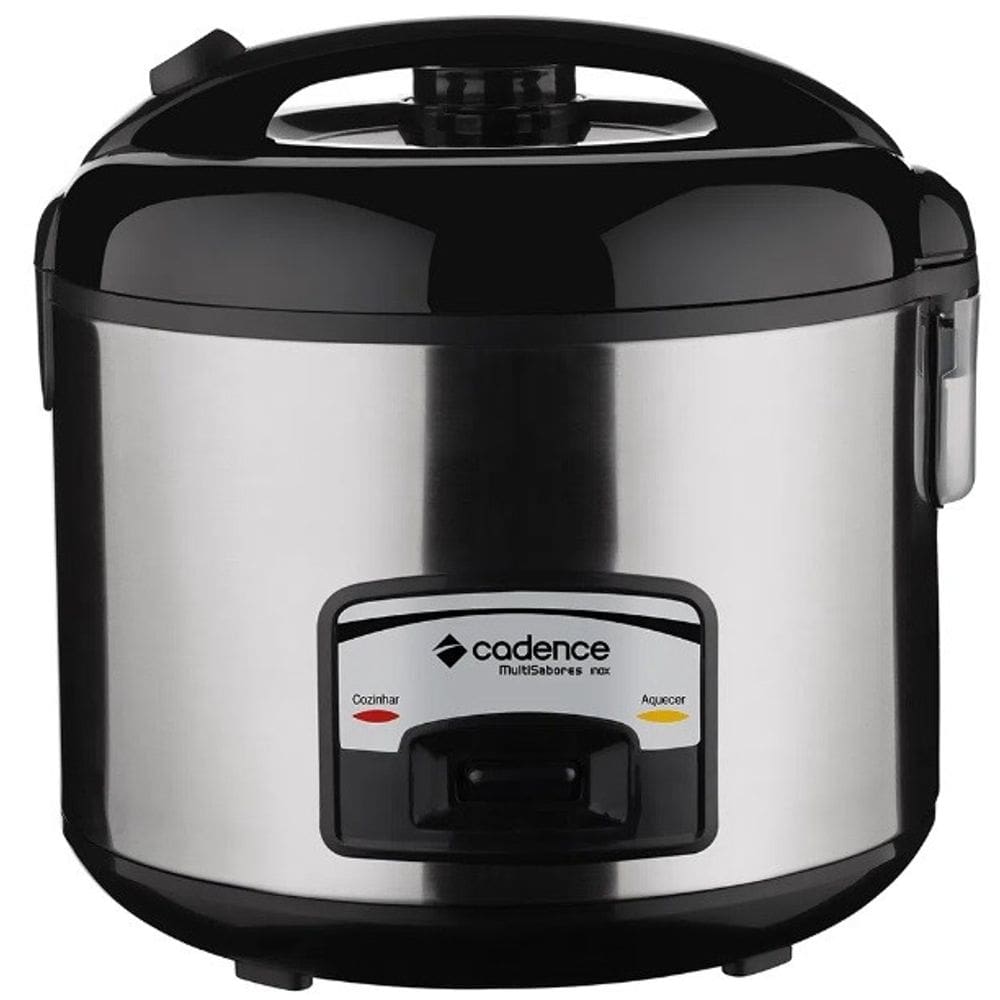 Panela Eletrica De Arroz Cadence 700W 220V - Inox/Preta - Faz 10 Xicaras