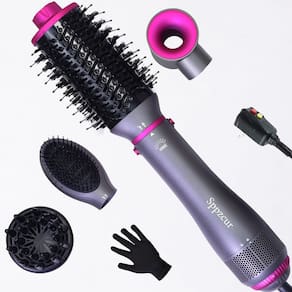Escova de secador de cabelo 4 em 1 SPPZCUR com íon negativo