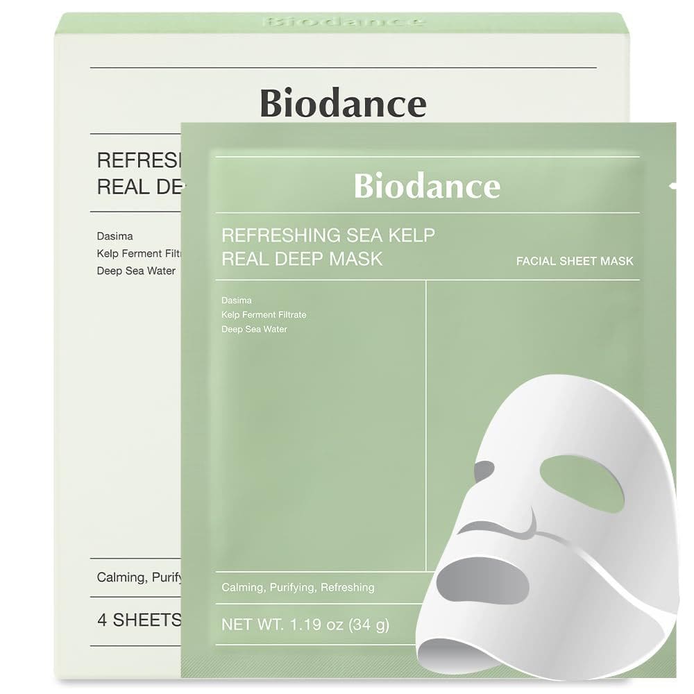Máscara de hidrogel BIODANCE Refreshing Sea Kelp Real Deep 34g x 4