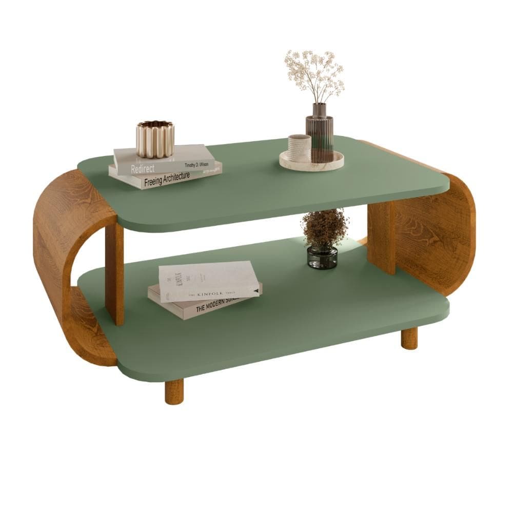 Mesa de centro Floripa Pistache Naturalle Design Moderno