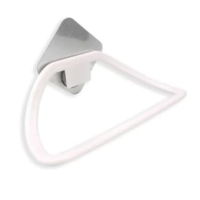 Suporte Porta Toalha Branco Dupla Face 4Kg - 18x10x8cm