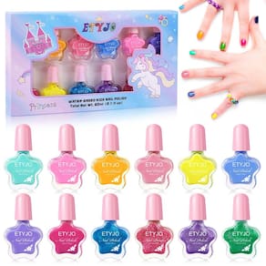 Conjunto de esmaltes ETYJO Kids 12 cores à base de água, não tóxico