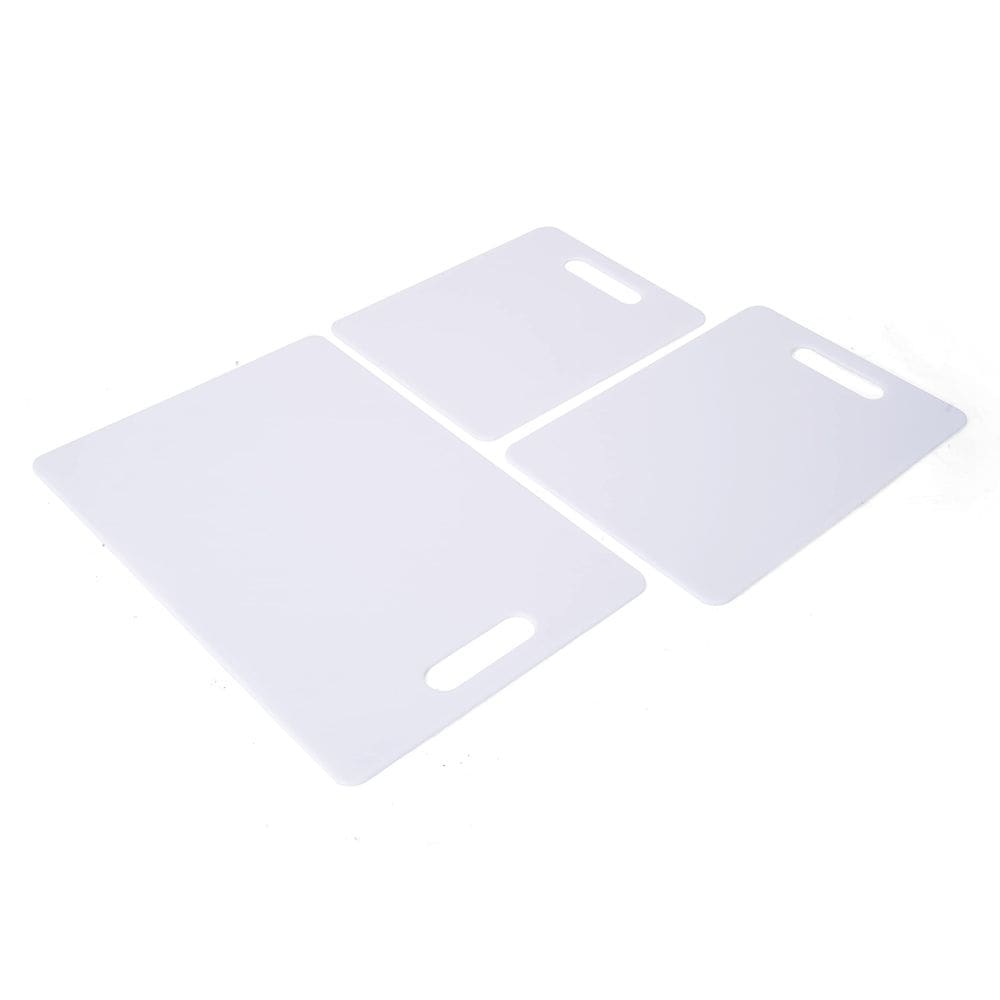 Conjunto de tábuas de corte Farberware Plastic Lavável na Máquina de Lavar Louça Branco