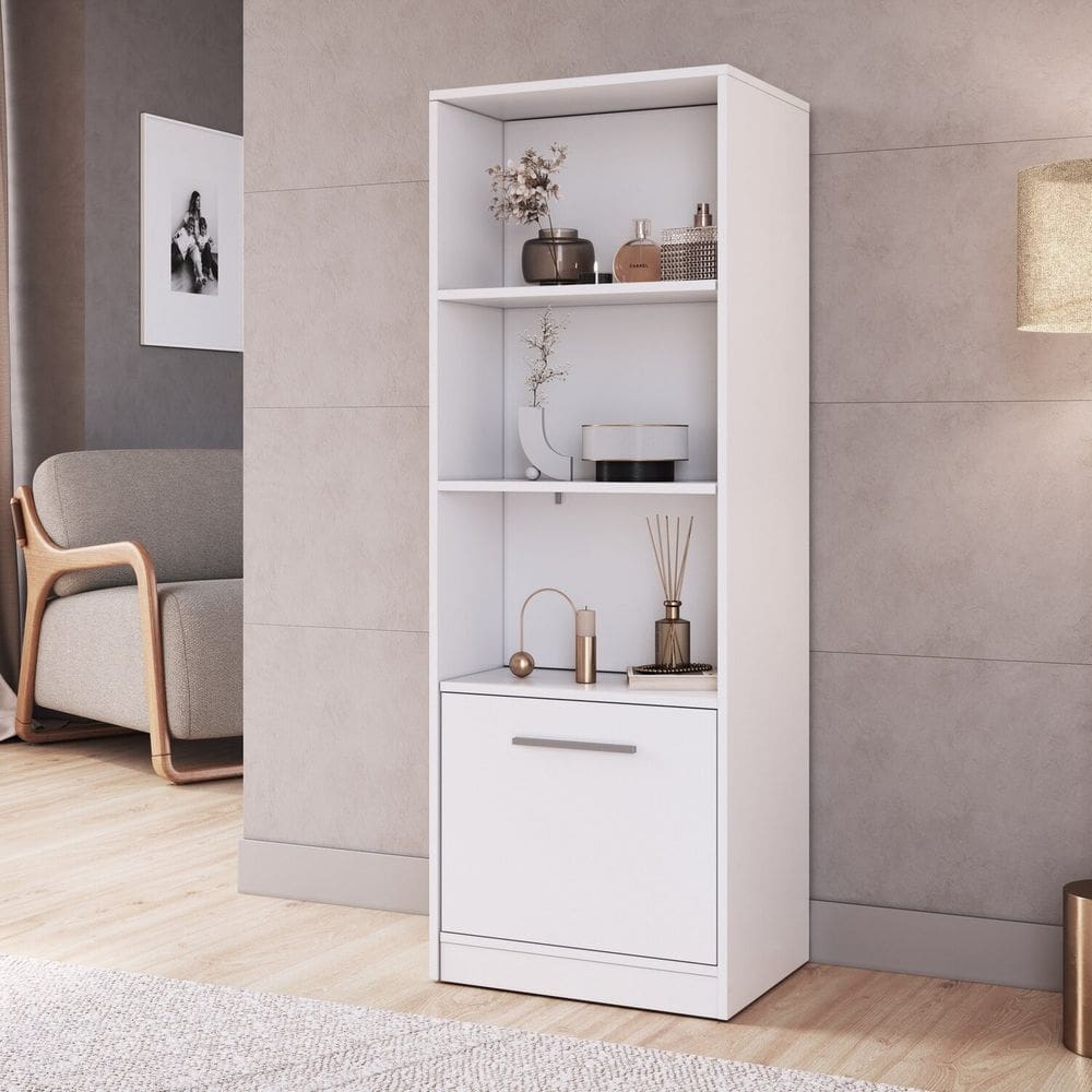 Estante com Compartimento Oculto Lock Branco