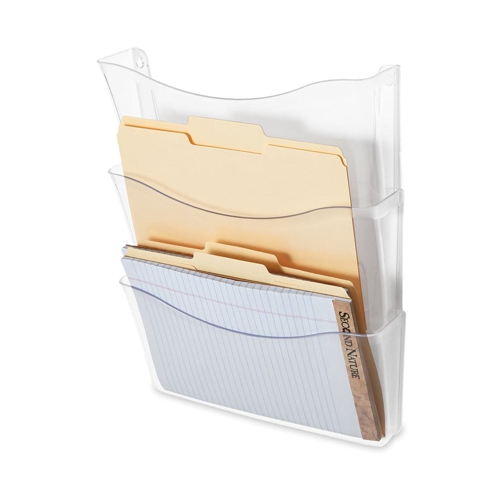 Conjunto de arquivos de parede Rubbermaid Unbreakable Expandable Clear
