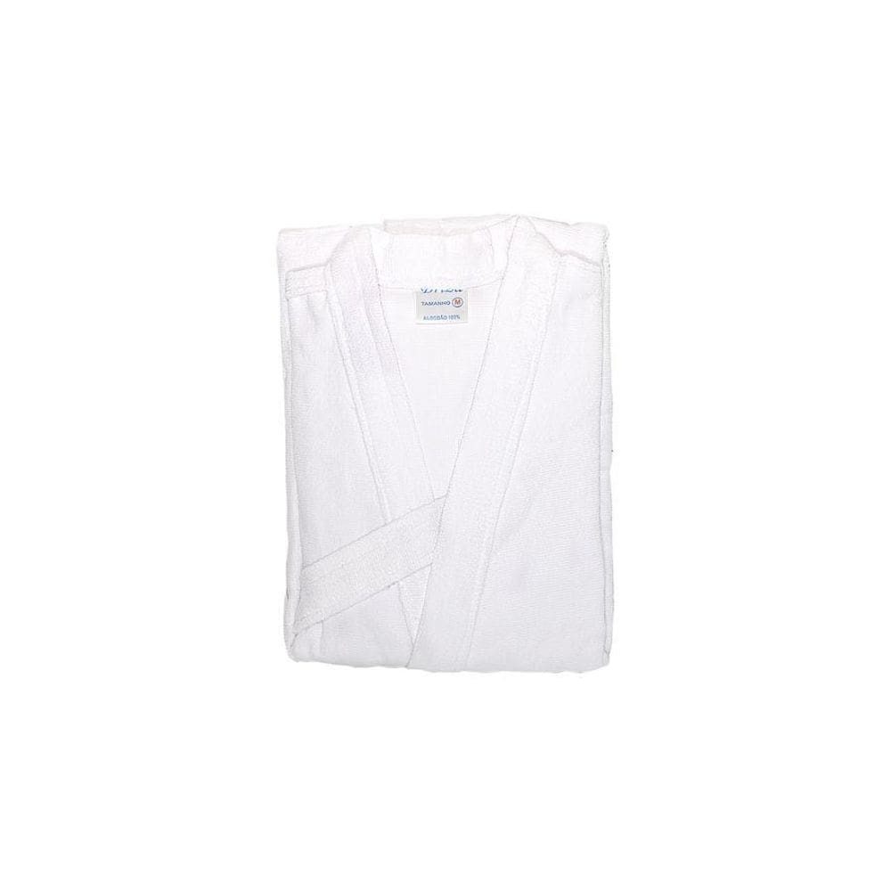 Roupão Veludo Plus Size Briza Branco 3008 Tamanho Ggg