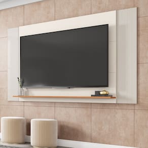 Painel Extensível para Tv até 55 Polegadas Mondrian Off White/Freijó