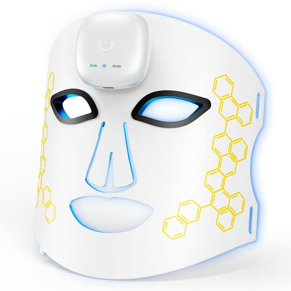 Máscara facial LED Red Light Therapy 850 nm recarregável sem fio