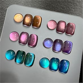 Conjunto de esmaltes GAOY Glitter Cat Eye Gel com ímã 7,3 mL x6