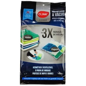 Kit 4 Saco Vácuo Organizador De Viagem 40X60Cm Sem Aspirador