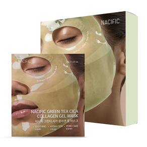 Máscara facial NACIFIC Gel de colágeno com chá verde Cica 4EA Set