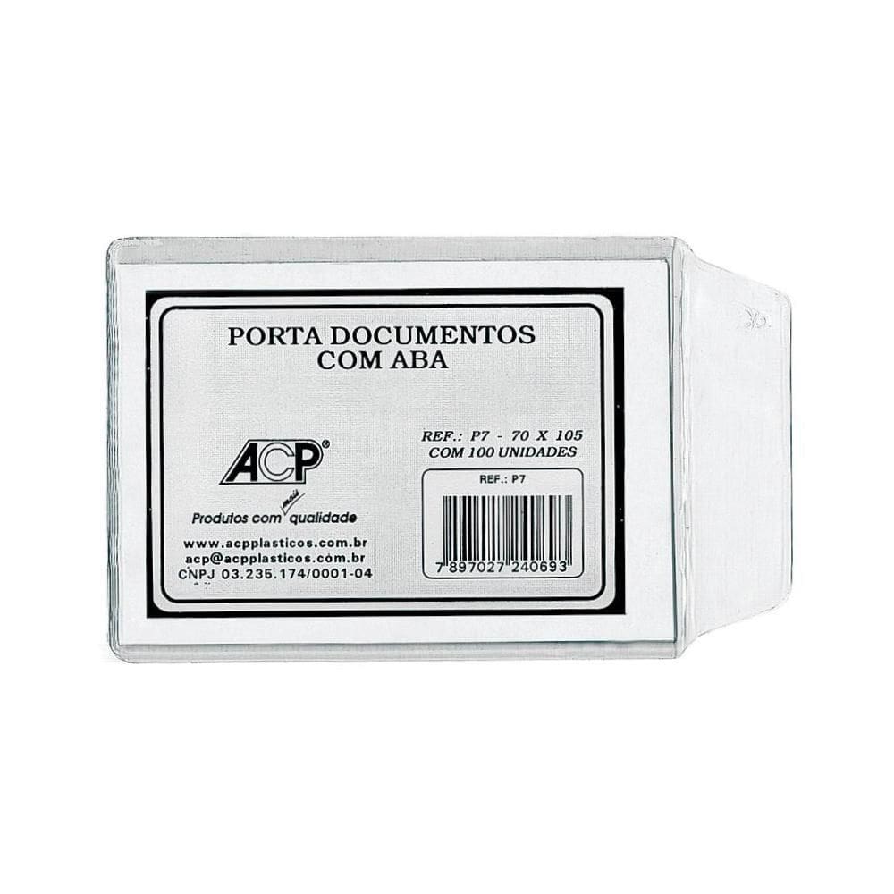 Porta Documentos Com Aba Acp 120X160Mm P-12 C/100