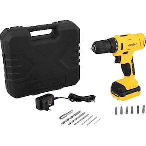 Parafusadeira/Furadeira VONDER 12V 3/8 Pol. Bivolt + Maleta