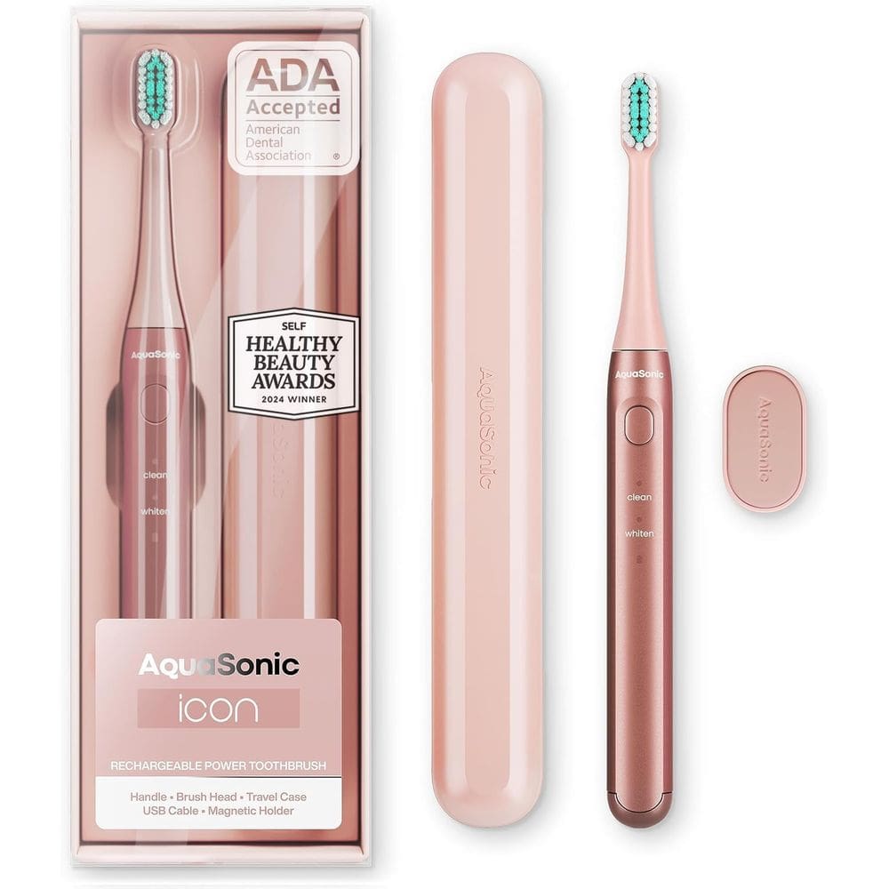 Escova de dentes elétrica Aquasonic Icon Recarregável Aprovada pela ADA